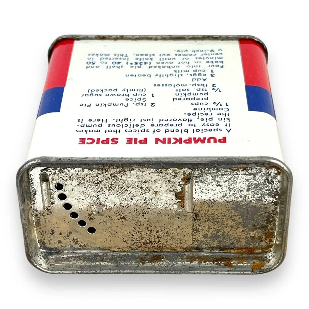 Schilling Vintage Spice Tin - Pumpkin Pie Spice - 1 1/4 oz‎ Vintage Made In USA